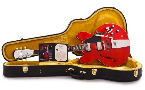 Epiphone 1962 ES 335 Reissue Electric Guitar with Case, Sixties Cherry