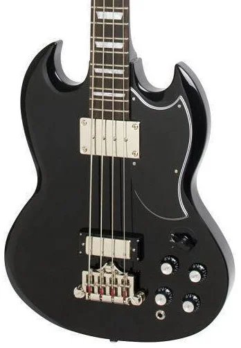 Epiphone EB 3 Bass SG with 2 Pickup Electric Bass Guitar, Ebony