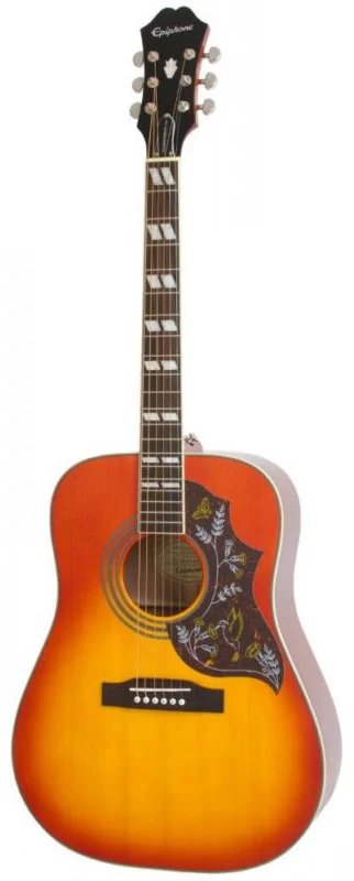 Epiphone Hummingbird Studio Acoustic Electric Guitar, Faded Cherry Sunburst 