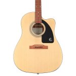 products epiphone j15ec deluxe fishman acoustic electric guitar include hardcase natural a148180
