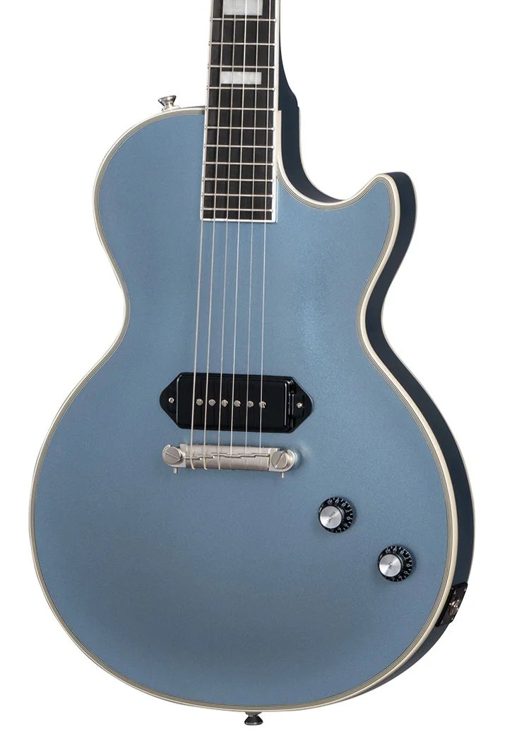 Epiphone Jared James Nichols "Blues Power" Les Paul Custom Electric Guitar, Aged Pelham Blue