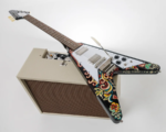 Epiphone Jimi Hendrix "Love Drops" Flying V Electric Guitar, Ebony