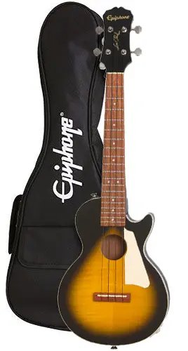 Epiphone Les Paul Acoustic Electric Ukulele Outfit Tenor Heritage Ukulele