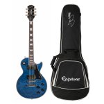 products epiphone les paul custom electric guitar with premium gig bag viper blue a156047