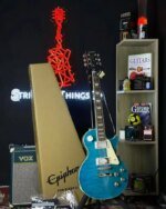 Epiphone Les Paul Standard 60s Quilt Top Electric Guitar, Transluent Blue