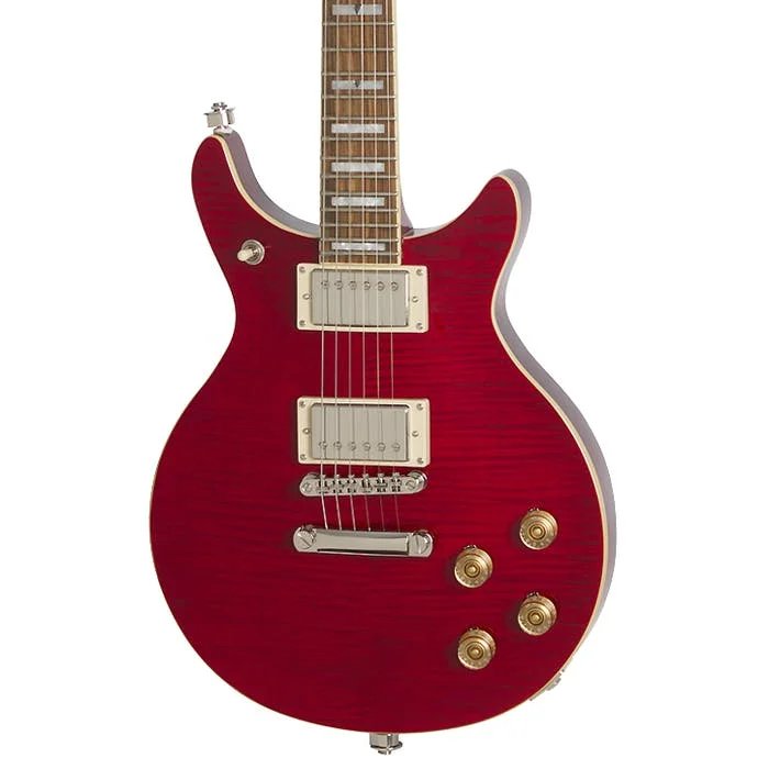 Epiphone Modern Double Cut Design With AAA Flame Maple Top and ProBuckers w/ Coil-Splitting