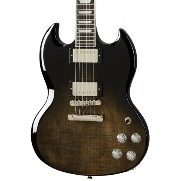 Epiphone SG Modern Figured Electric Guitar, Trans Black Fade