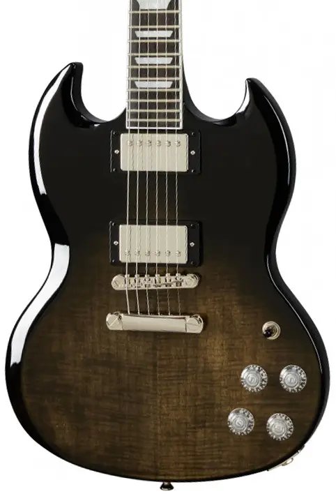 Epiphone SG Modern Figured Electric Guitar, Trans Black Fade