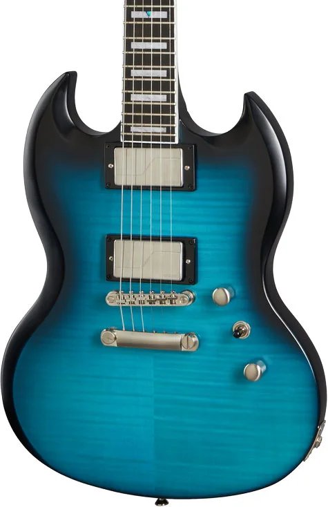 Epiphone SG Prophecy Electric Guitar, Blue Tiger Aged Gloss