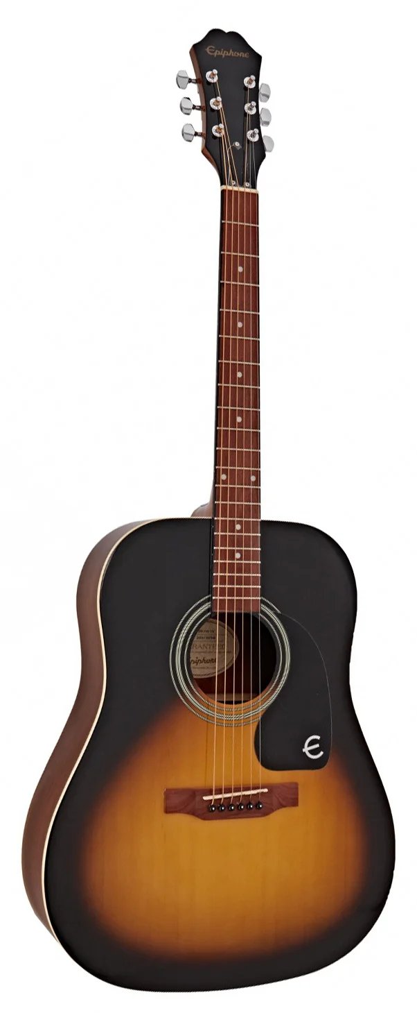Epiphone Songmaker DR100 Square Shoulder Dreadnought Acoustic Guitar, Vintage Sunburst