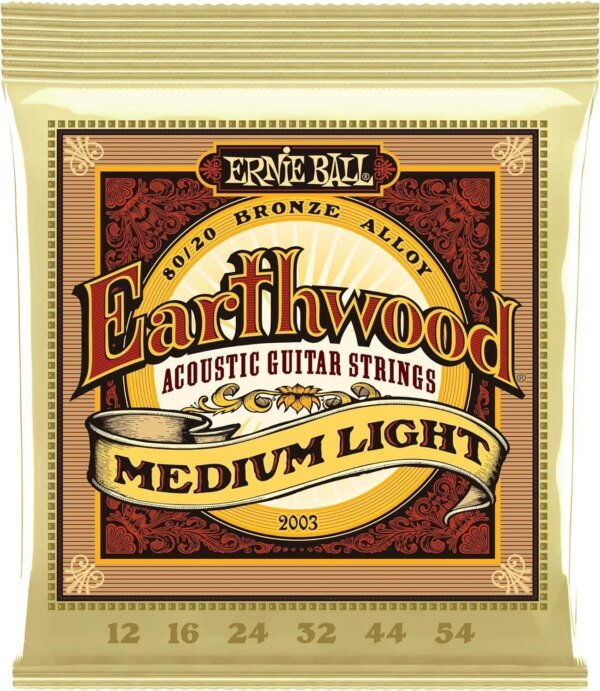Ernie Ball 2003 Earthwood Medium Light Acoustic Guitar Strings