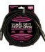 products ernie ball 20ft braided male to female xlr microphone cable black a125075