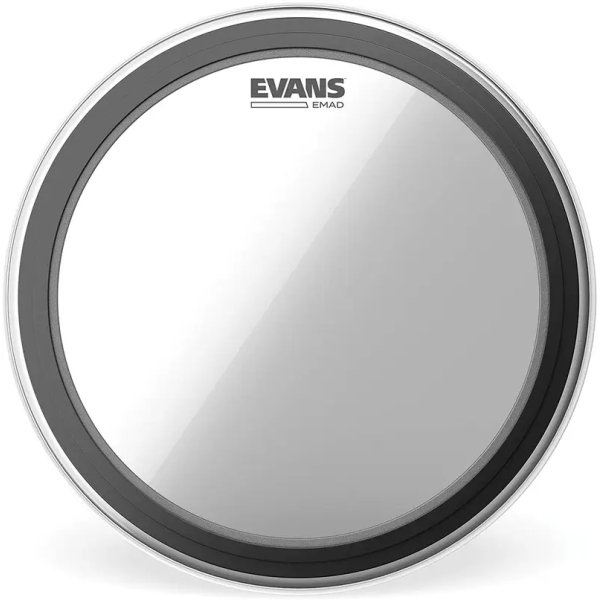 products evans bd24emad clear 24 inch bass drum head a114136