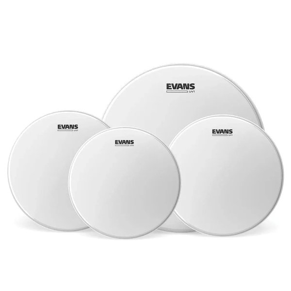 products evans uv1 coated drumhead pack with free 14 inch uv1 coated snare batter a158608