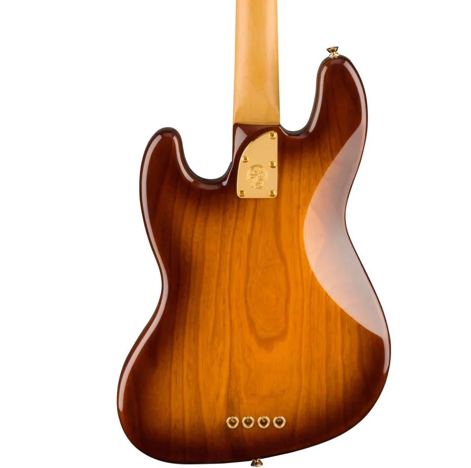 Fender 75th Anniversary Commemorative Jazz Bass Guitar, RW FB, 2 Color Bourbon Burst