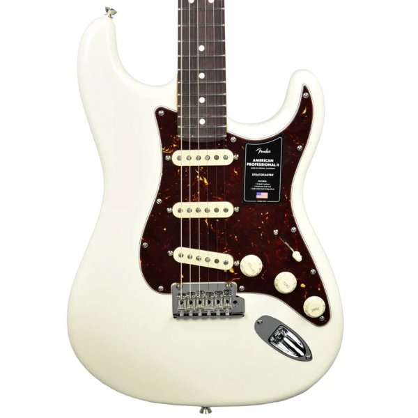 Fender American Professional II HSS Stratocaster Electric Guitar, RW FB, Olympic White