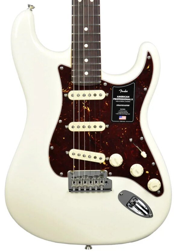 Fender American Professional II HSS Stratocaster Electric Guitar, RW FB, Olympic White