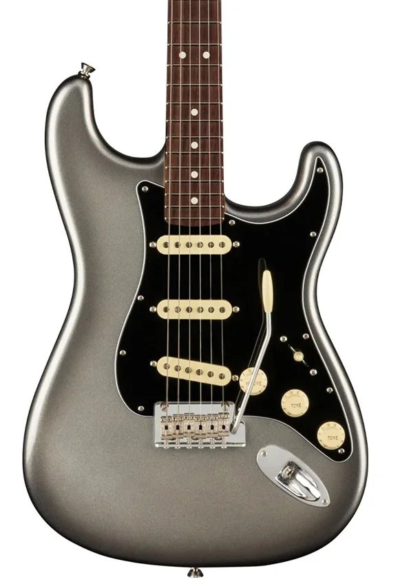 Fender American Professional II Stratocaster Electric Guitar, RW FB, Mercury