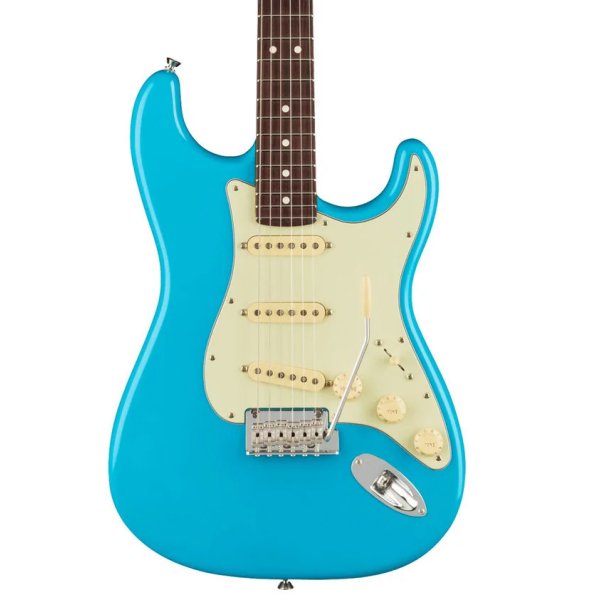 Fender American Professional II Stratocaster Electric Guitar, RW FB, Miami Blue