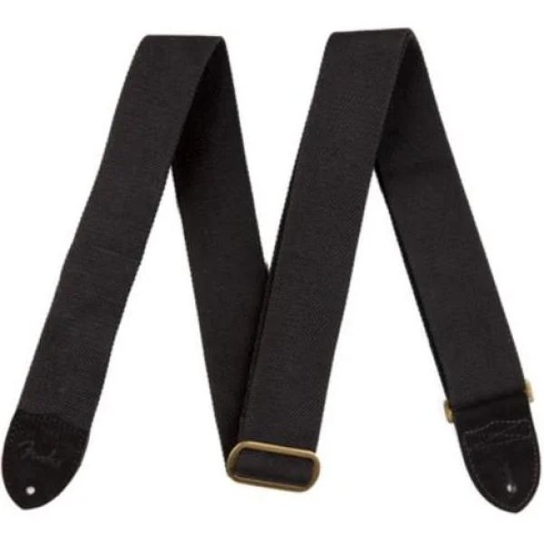 Fender Cotton Oval Black Guitar Strap