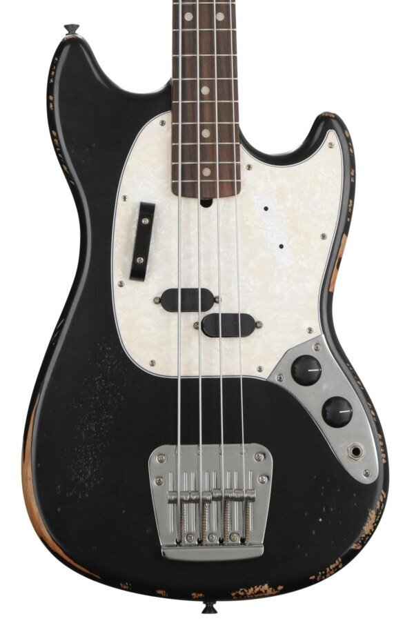 Fender JMJ Road Worn Mustang Bass, Black
