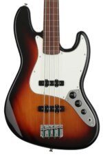 Fender Player Fretless Jazz Bass Guitar, Pau Ferro FB, 3 Tone Sunburst