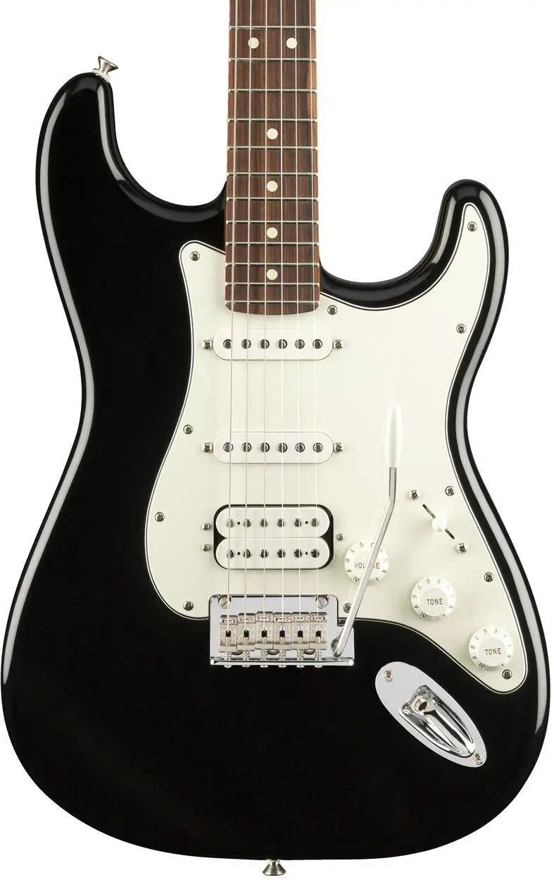 Fender Player HSS Stratocaster Electric Guitar, Pau Ferro FB, Black