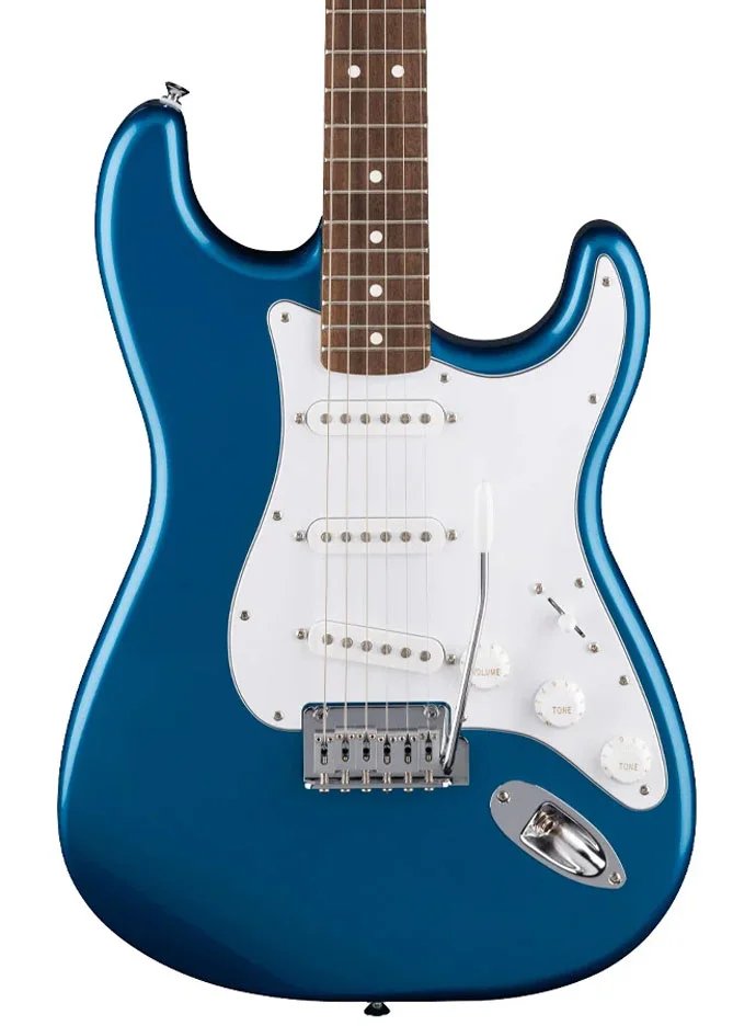Fender Standard Stratocaster Electric Guitar Laurel FB, Aqua Marine Metallic Made in Indonesia