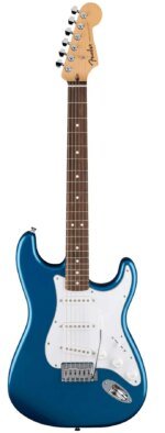 Fender Standard Stratocaster Electric Guitar Laurel FB, Aqua Marine Metallic Made in Indonesia