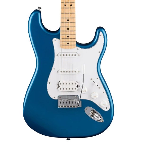 Fender Standard Stratocaster HSS Electric Guitar Maple FB, Aqua Marine Metallic Made in Indonesia