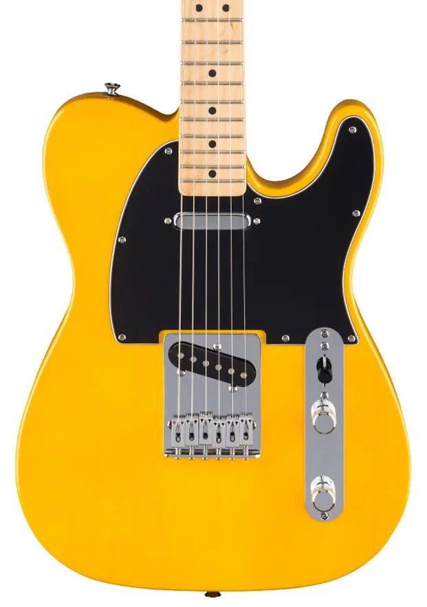 Fender Standard Telecaster Electric Guitar Maple FB, Butterscotch Blonde Made in Indonesia