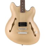 Fender Tom DeLonge Starcaster Electric Guitar, RW FB, Shoreline Gold