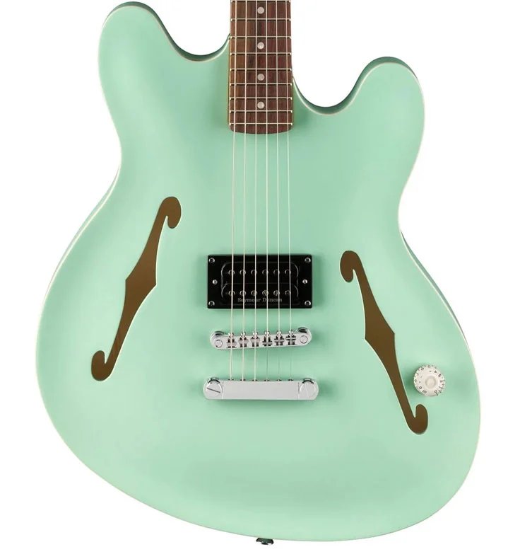 Fender Tom DeLonge Starcaster Electric Guitar, RW FB, Surf Green