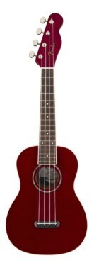 Fender Zuma Classic Concert Ukulele, Walnut FB, Candy Apple Red