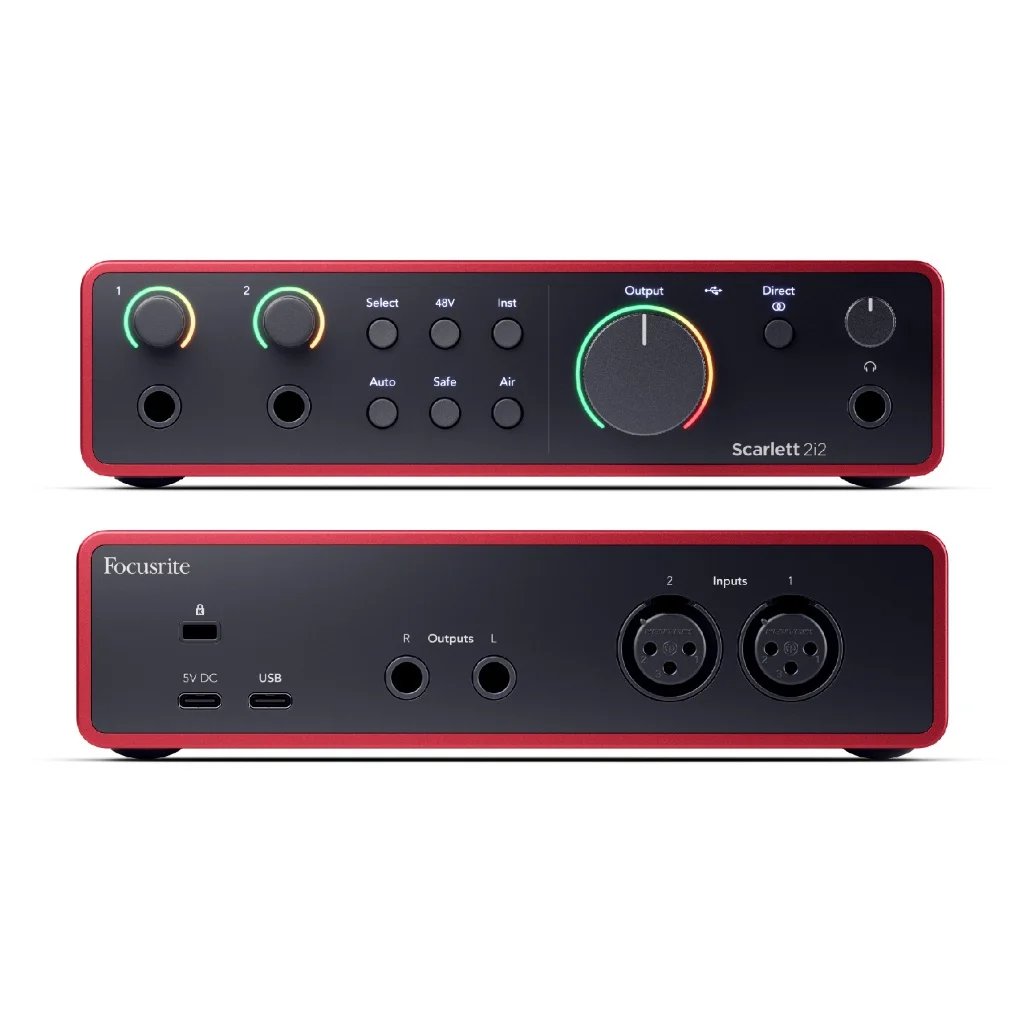 Focusrite Scarlett 2i2 4th Gen USB Type C Audio Interface