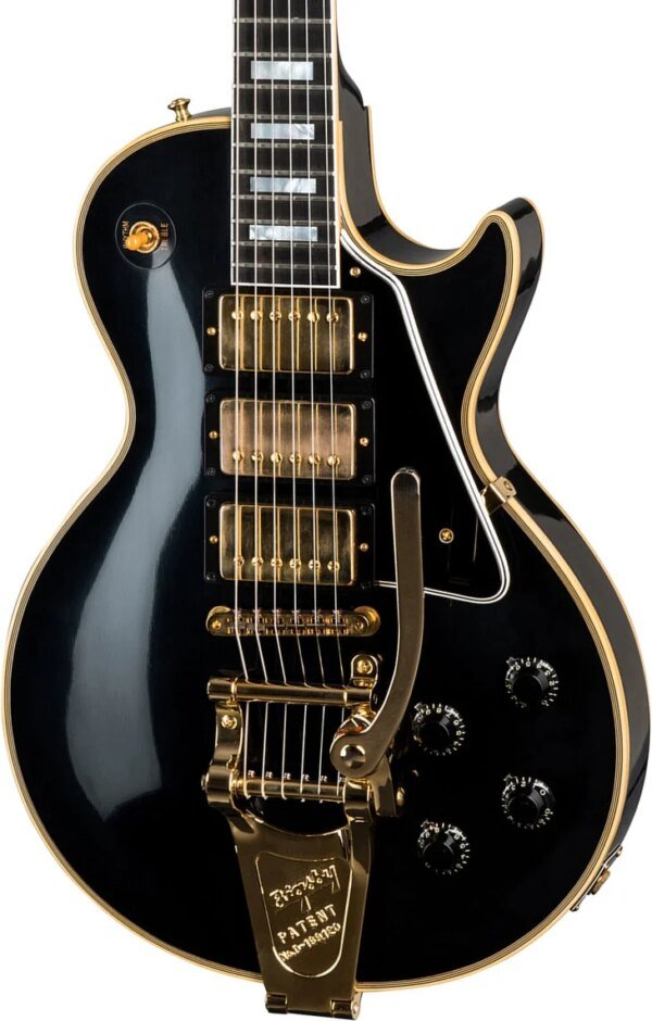 Gibson Custom 1957 Les Paul Custom Reissue VOS Electric Guitar with Case, Black Beauty