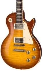 Gibson Custom 1960 Les Paul Standard Reissue VOS Electric Guitar with Case, Iced Tea Burst