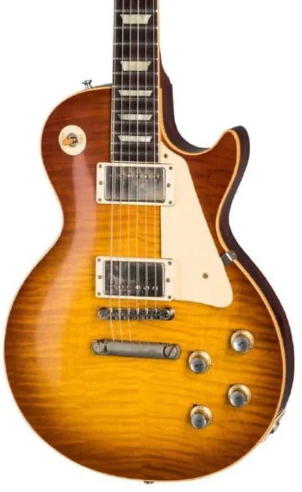 Gibson Custom 1960 Les Paul Standard Reissue VOS Electric Guitar with Case, Iced Tea Burst