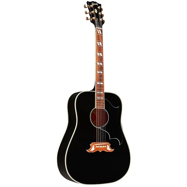 Gibson Elvis Dove Acoustic Electric Guitar with Case, Ebony