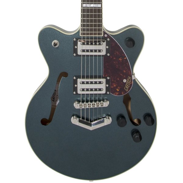 Gretsch G2655T Streamliner Centre Block Jr Double Cut Guitar with V Stoptail, Gun Metal