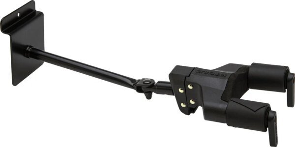 Hercules GSP40SB PLUS Auto Grip System Guitar Hanger Slat Wall Mount, Long Arm