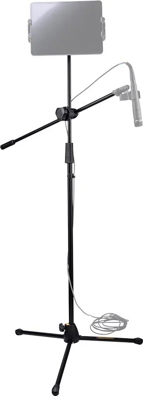 Hercules MS434B Stage 2 Way Microphone Stand with 3 in 1 Boom Clamp