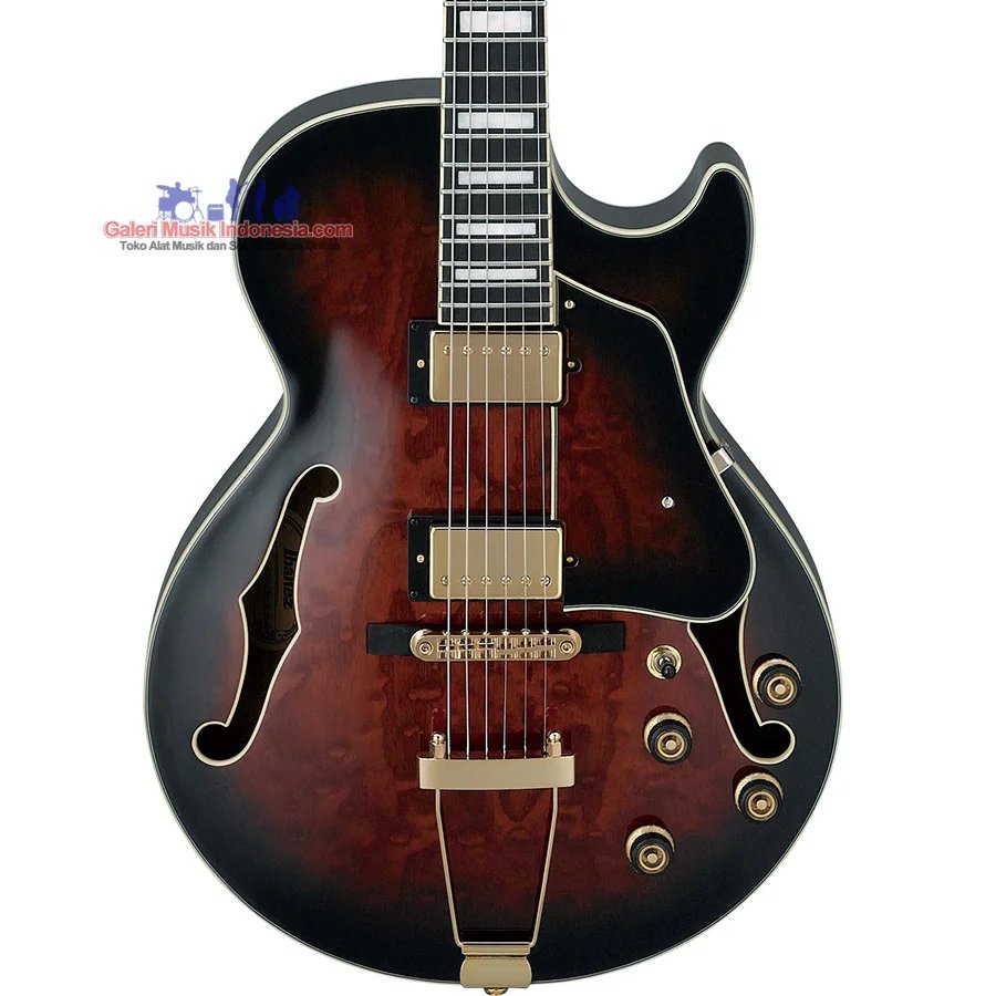 Ibanez AG95QA DBS Artcore Expressionist Series HollowBody Electric Guitar Dark Brown Sunburst