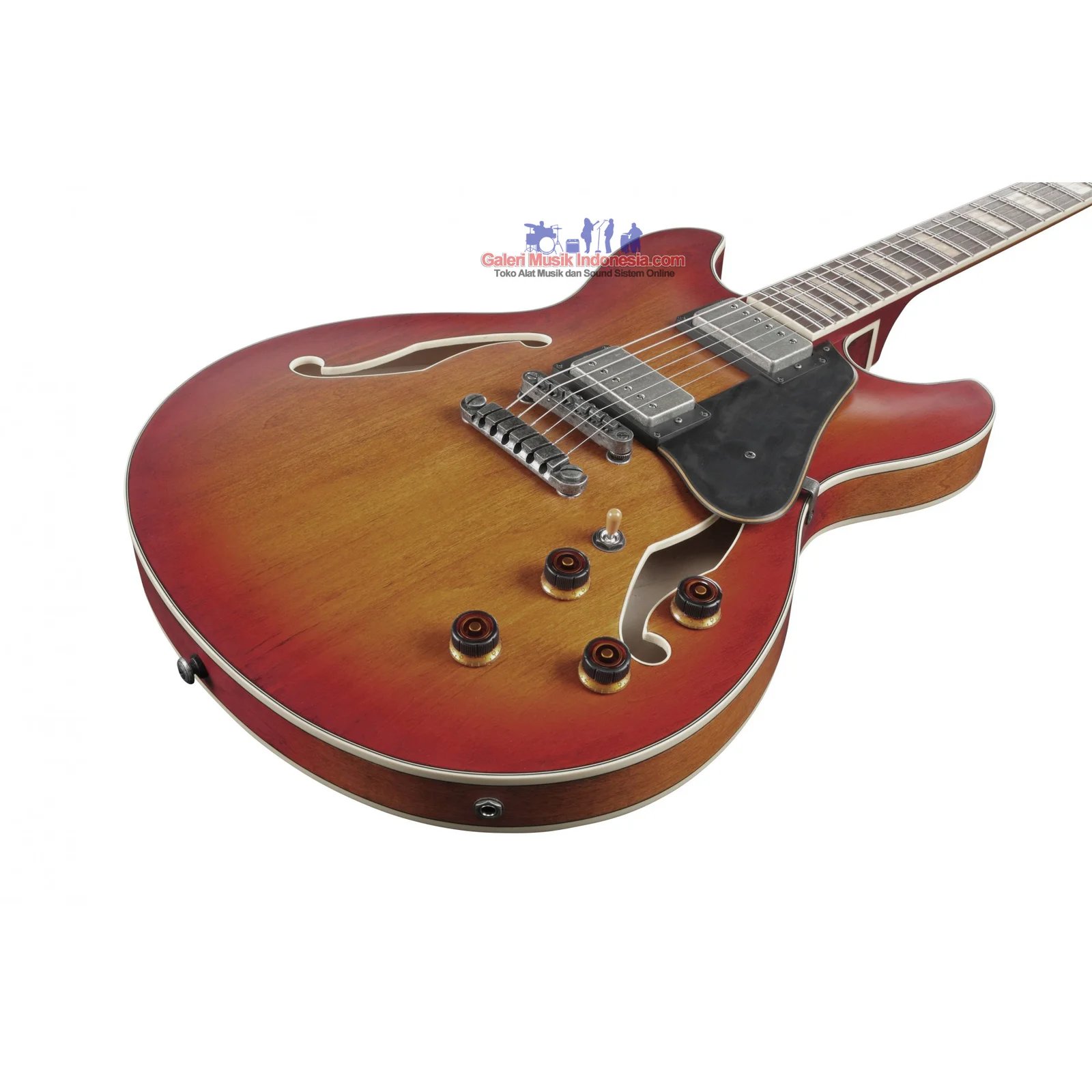 Ibanez ASV73 VAL Artcore Vintage Amber Burst Low Gloss Hollow Semibody Electric Guitar (VAL & VLL)
