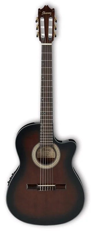 Ibanez GA35TCE DVS Acoustic Electric Thin Line Classical Guitar Dark Violin Sunburst