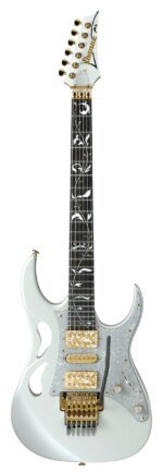 Ibanez PIA Steve Vai Signature 6 String Electric Guitar, Stallion White with Case