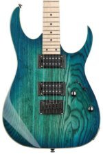 Ibanez RG421AHM BMT Electric Guitar with Ash Body, Maple Neck, Blue Moon Burst