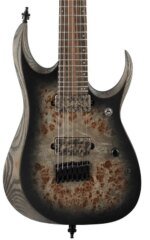 Ibanez RGD71ALPA Axion Label Electric Guitar, Charcoal Burst Black Flat