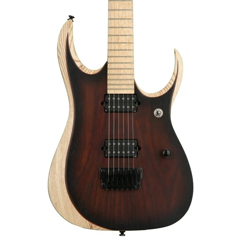 Ibanez RGDIX6MRW-CBF Iron Label Charcoal Brown Burst Flat