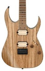 Ibanez RGEW521MZW-NTF Zebrawood Electric Guitar - Natural Flat